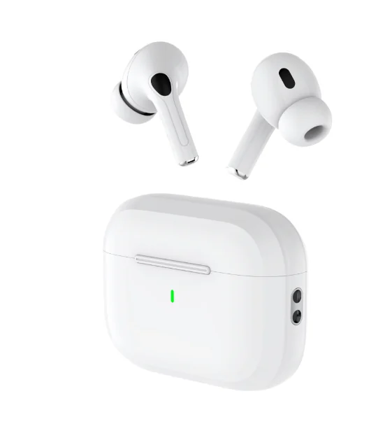 TW-538 white in-ear wireless earbuds and charging case